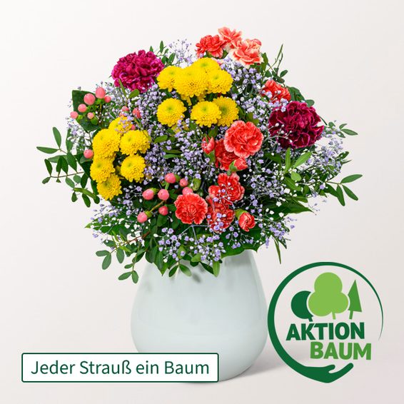 FloraPrima Aktionsstrauß Blütenfreude und Baumpflanzung für Aktion Baum
